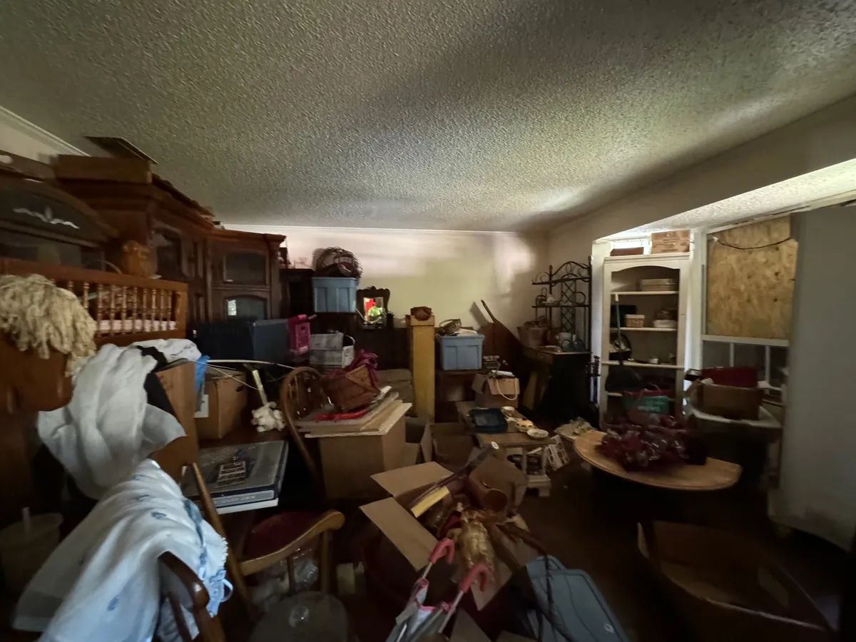 Hoarder conditions, we handled the full cleanout.